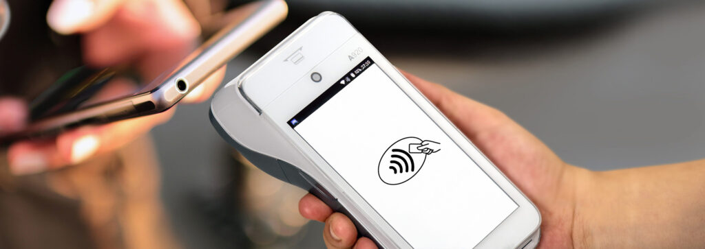 Contactless card payment research innovation in Ireland close-up